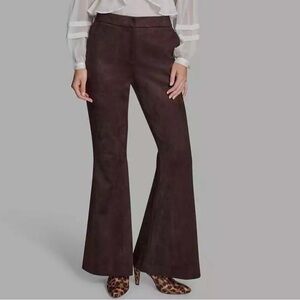 BCBG Sueded Flare Pants - Brown